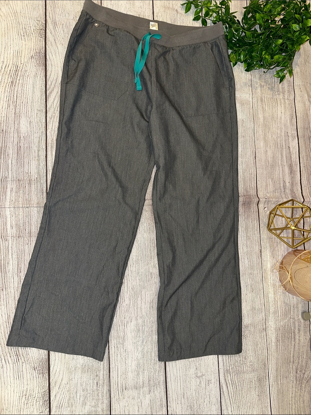 Figs heathered  Gray Drawstring pants